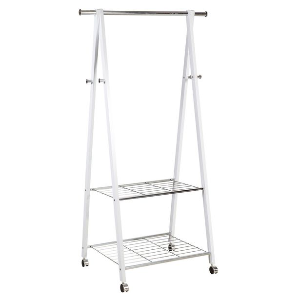 Vaateteline Home4You Forest, 85x52x152cm, valkoinen 