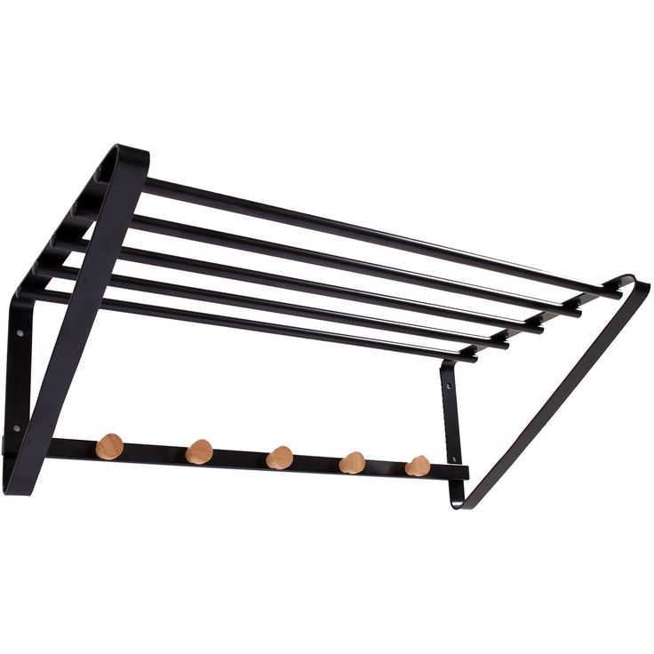 Wall rack FOREST 60x33x20cm, black