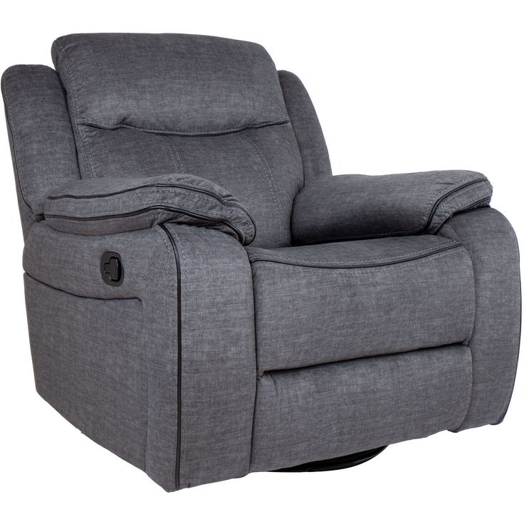 Recliner armchair GENTRY with manual mechanism, grey