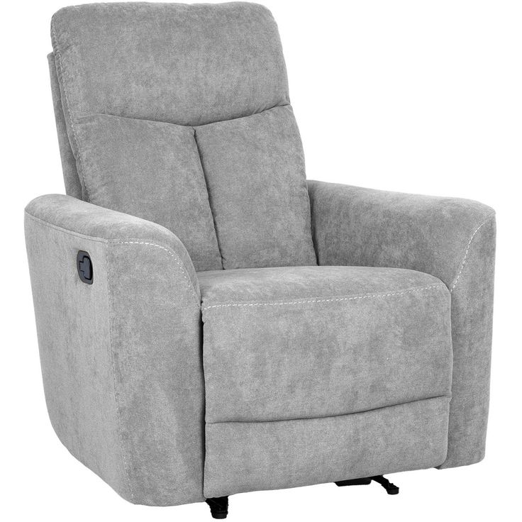 Recliner armchair GEMMA with manual mechanism, light grey