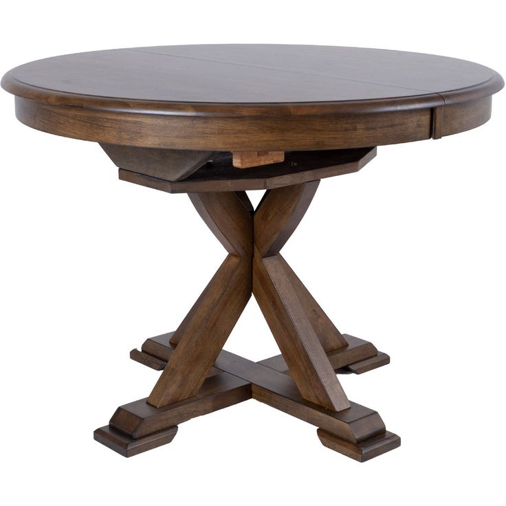 Dining table JAMES D106+46xH76cm, rustic oak