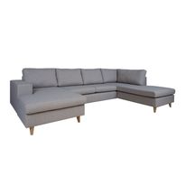 Kulmasohva Home4You Harald 318x185/140cm, 4-istuttava, oikea, harmaa