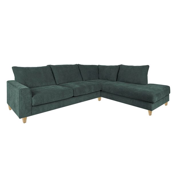 Kulmasohva Home4You Layla 265x208cm, oikea, vihreä