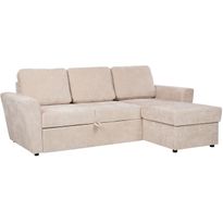 Vuodekulmasohva Home4You INGA, beige, säilytystilalla