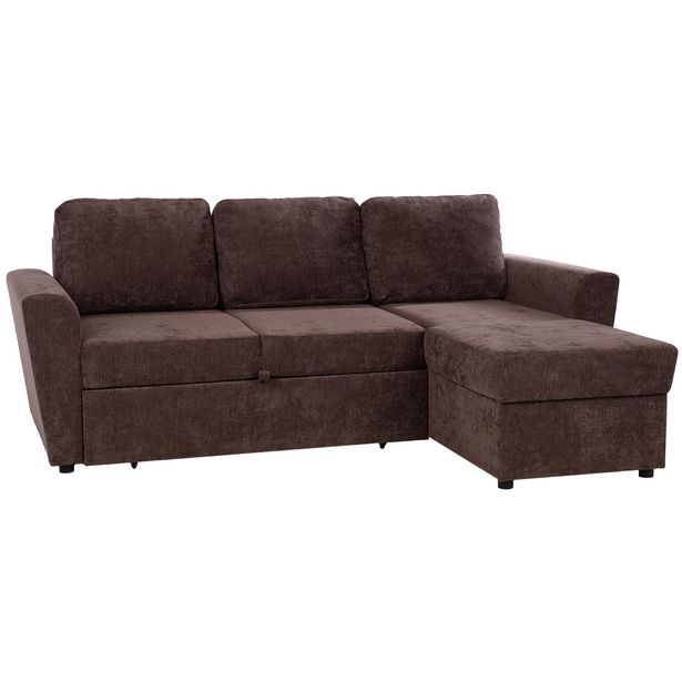 Corner sofa bed INGA brown