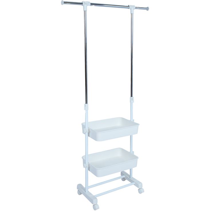 Clothes hanger FERGUS 47-77x29x92-165cm, white