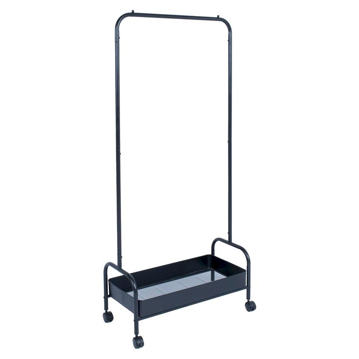 Vaateteline Home4You Fraser 74x35x168cm, musta 