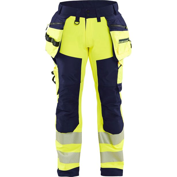 Softshell-riipputaskuhousut Blåkläder 1820 Highvis, polvisuojataskuilla