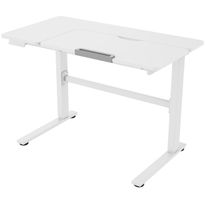 Lasten työpöytä Home4You ERGO KID 1 moottorilla 112x60xK56-80 cm, valkoinen