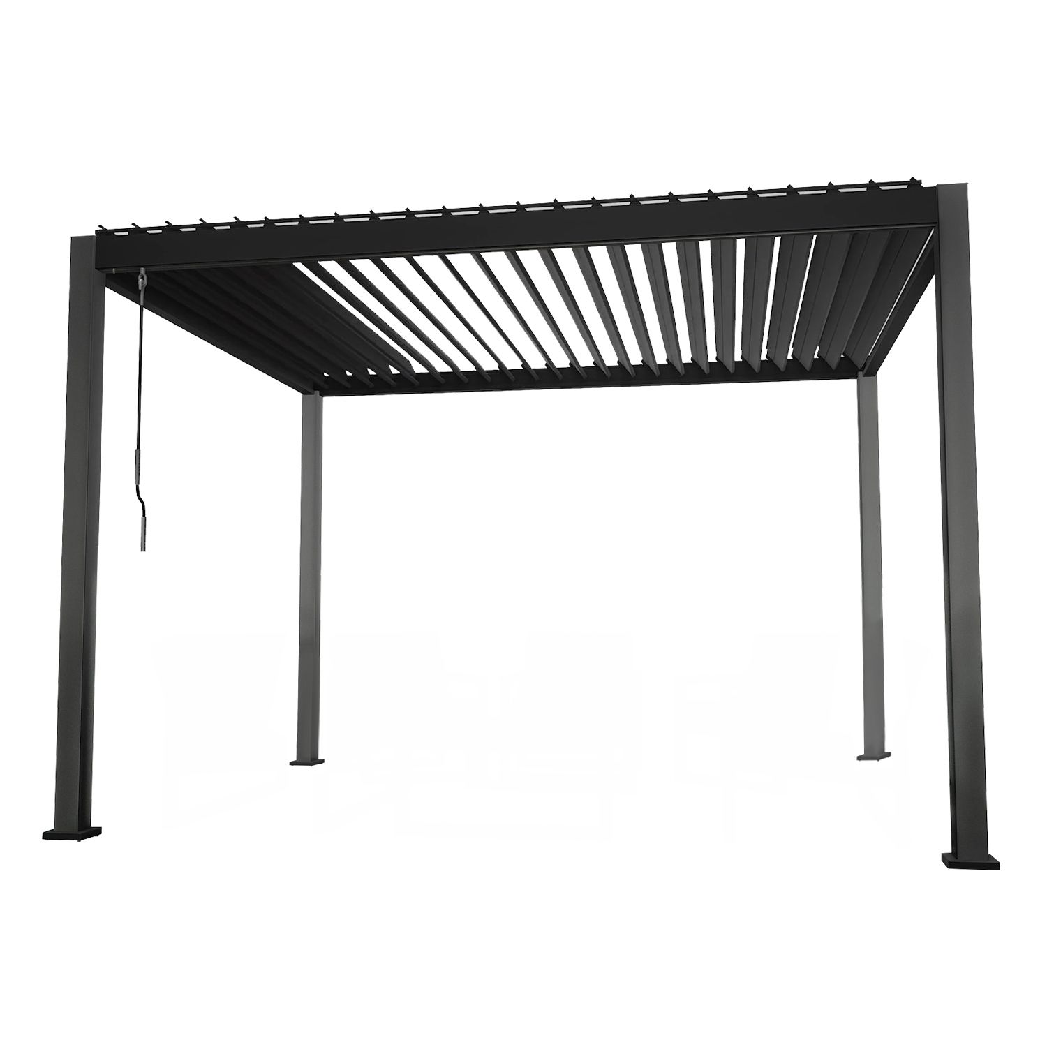 Pergola Home4you Mirador 300x300cm, tummanharmaa