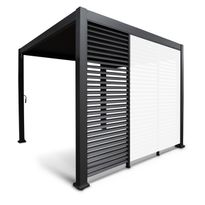 Pergolan säleikköpaneeli Home4you Mirador, 93x235 cm, tummanharmaa