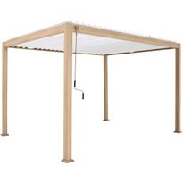 Paviljonki Home4You MIRADOR-111 3x4 m, vaalea puujäljitelmä, beige