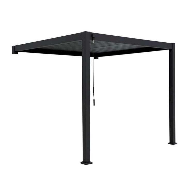 Pergola Home4You Mirador-111, 300x400cm, seinäasennus, tummanharmaa 