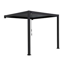 Pergola Home4You Mirador-111, 300x400cm, seinäasennus, tummanharmaa, Verkkokaupan poistotuote
