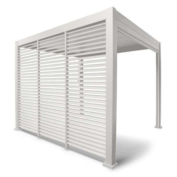Pergolan säleikköpaneeli Home4You Mirador-111(3m), 93x238,25cm, valkoinen 