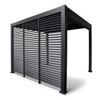 Pergolan säleikköpaneeli Home4You Mirador-111(4m), 123,5x238,25cm, tummanharmaa