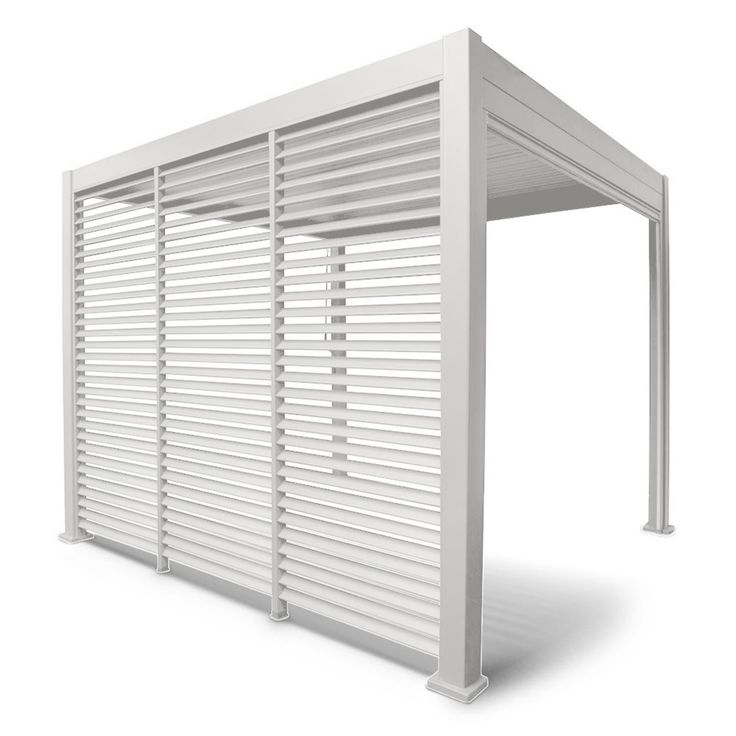 Pergolan säleikköpaneeli Home4You Mirador-111(3m), 123,5x238,25cm, valkoinen 