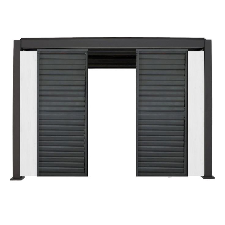 Pergolan säleikköpaneeli Home4You Mirador-111, 60x309x232,45cm, valkoinen 