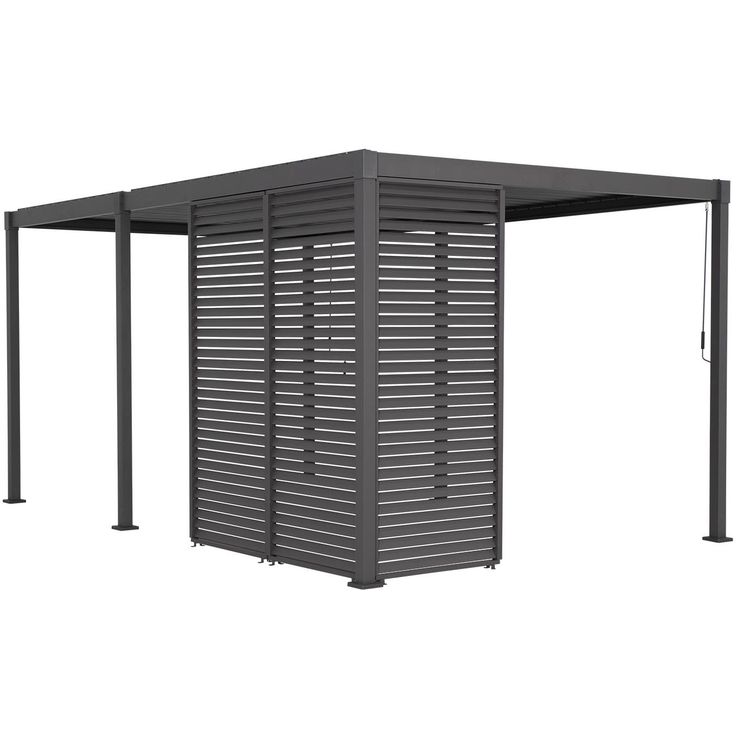 Louvers wall for gazebo MIRADOR-80/88, dark grey