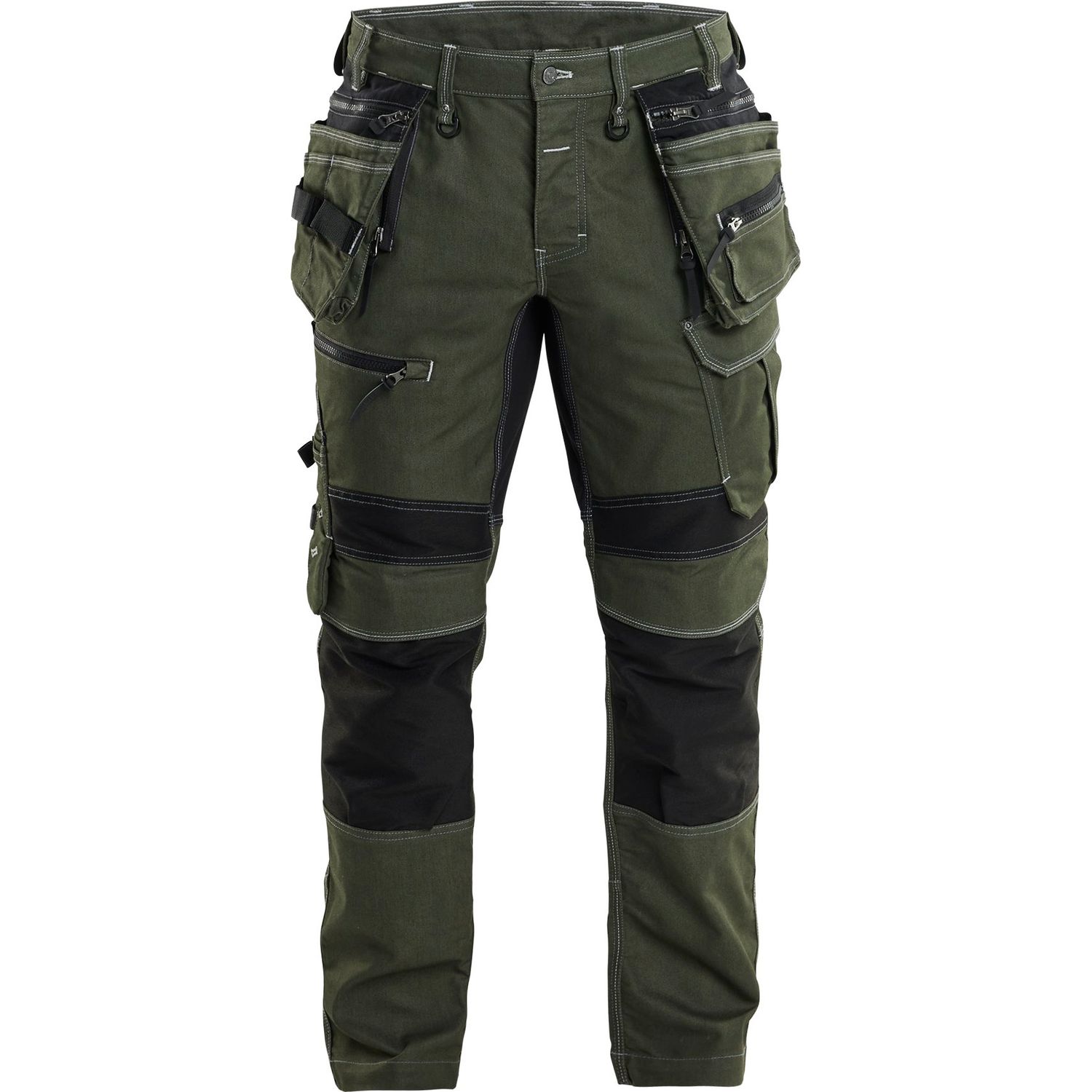 Riipputaskuhousut Blåkläder 1990 X1900 stretch, metsänvihreä/musta, C56
