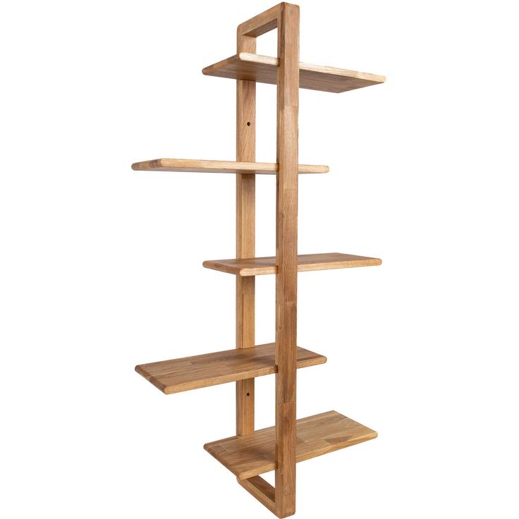 Wall shelf MONDEO 40.6x21.6xH115cm, oak