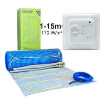 Lattialämmitysmatto Grand Meyer 1 m², 170 W/m² + termostaatti MST-1, eri kokoja