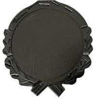 Trofeekilpi 5etta, villisika, tumma tammi, kaiverrettu, 28 cm
