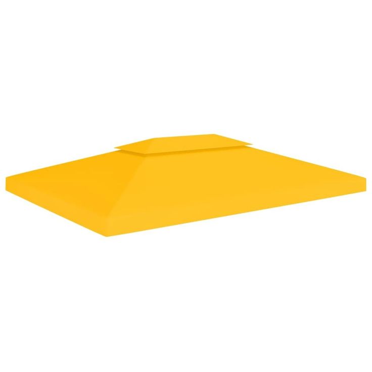 2-kerroksinen huvimajan katto 310 g/mâ² 4x3 m keltainen_1