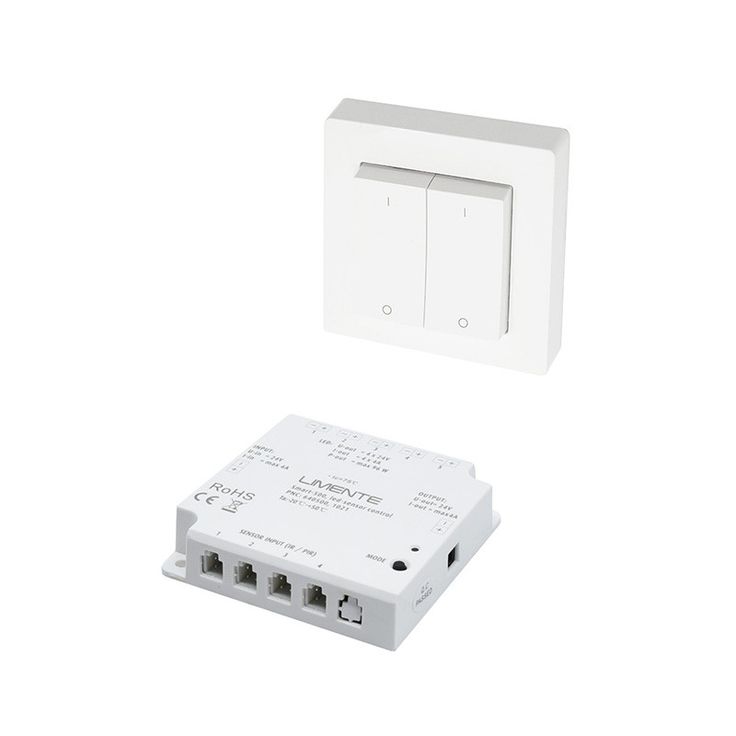 2 osainen säädin ja himmenninsetti Limente Smart 532 Classic max 96W 24V valkoinen
