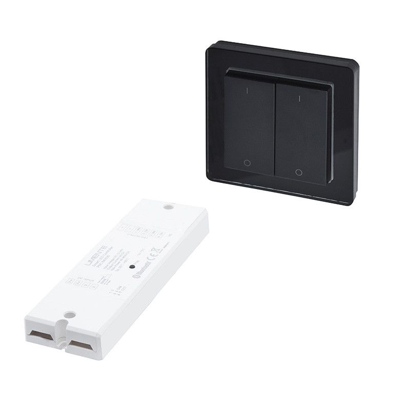 2-osainen säädin- ja himmenninsetti Limente Smart 554 Luxus, 24V, IP20, musta