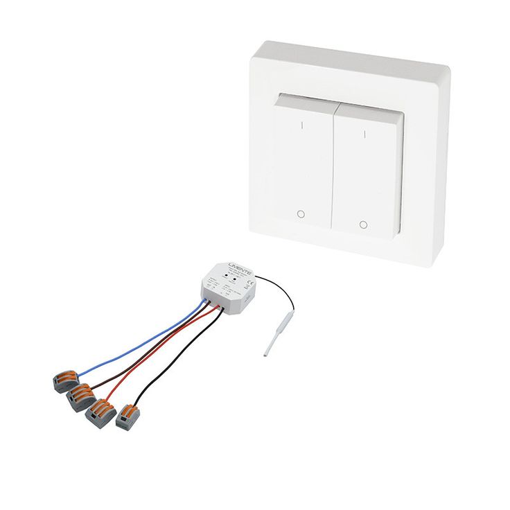 2 osainen säädin ja himmenninsetti Limente Smart 597 Greenline max 80W 240V valkoinen