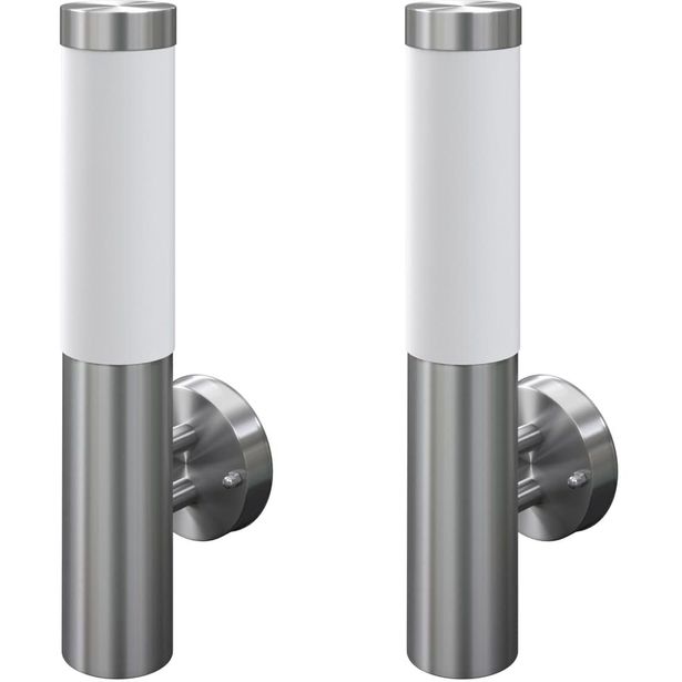 2 ruostumaton teräs vesitiivistä seinävaloa puutarhaan_1