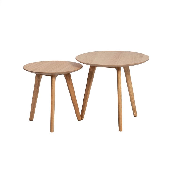 Sohvapöytäsetti Home4You Helena ø40cm /ø50cm, tammi 