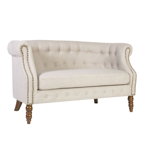 Sohva Home4You Holmes 2-istuttava, beige