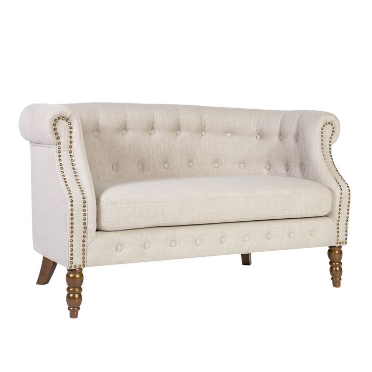 Sohva Home4You Holmes 2-istuttava, beige