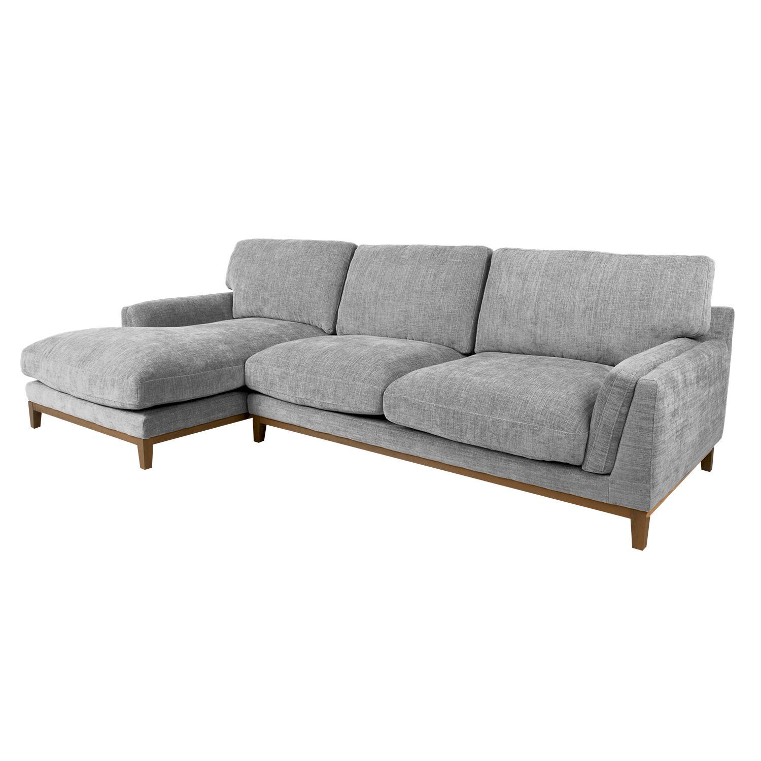 Divaanisohva Home4You Basil, 298x156cm, 4-istuttava, vasen, harmaa