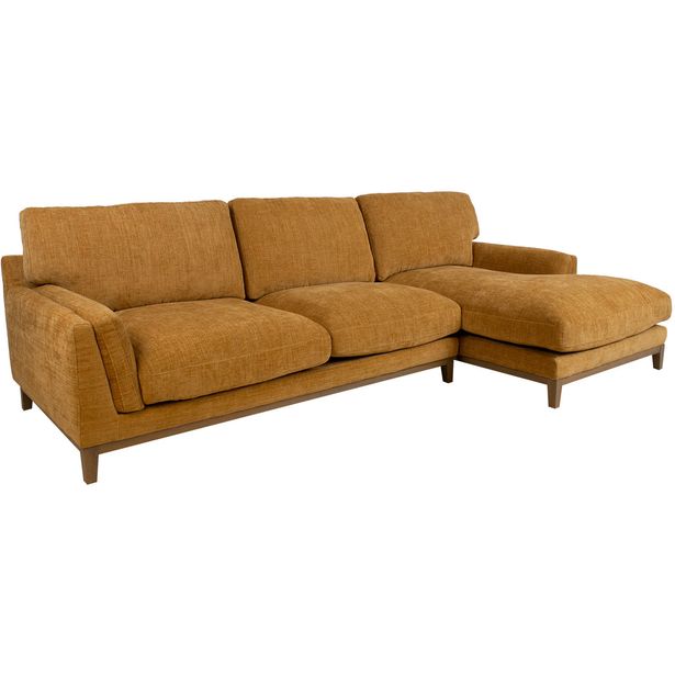 Corner sofa BASIL RC, dark yellow