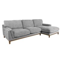 Divaanisohva Home4You Basil, 298x156cm, 4-istuttava, oikea, harmaa