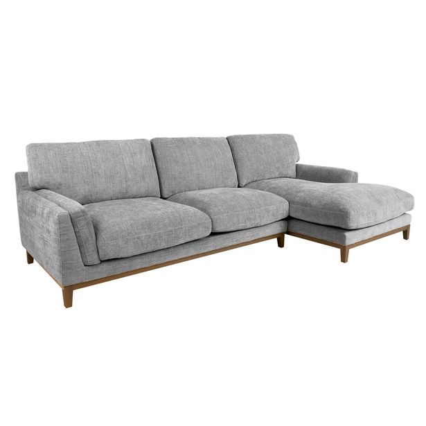 Kulmasohva Home4You Basil, 298x156cm, oikea, harmaa