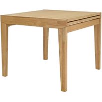 Ruokapöytä Home4You BOWEN 90+90x90xK76 cm, tammi