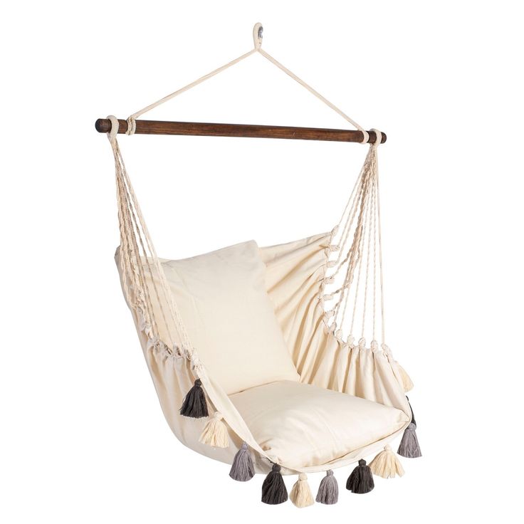 Riipputuoli Home4you Tassel, valkoinen