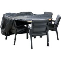 Kalustesuoja Home4You Ø120xK75 cm, säänkestävä, harmaa