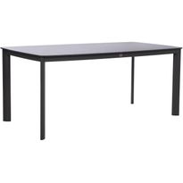 Pöytä Home4You BEIDA 180x90xK75 cm, musta