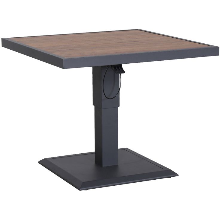 Table PARKER 85x85xH52-75cm, grey