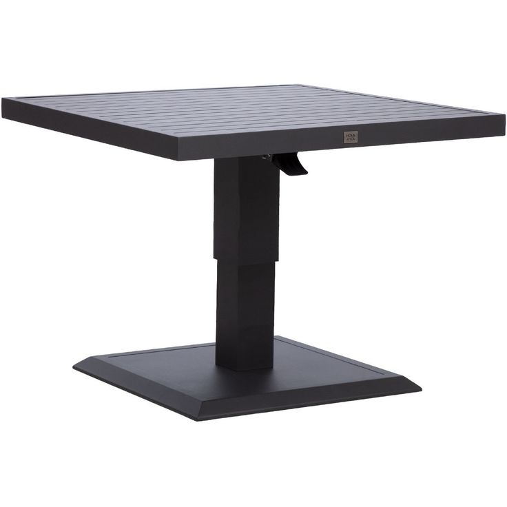 Table TOMSON 85x85xH52-75cm, dark grey