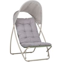 Vapaa-ajan tuoli Home4You PIPER katoksella, beige