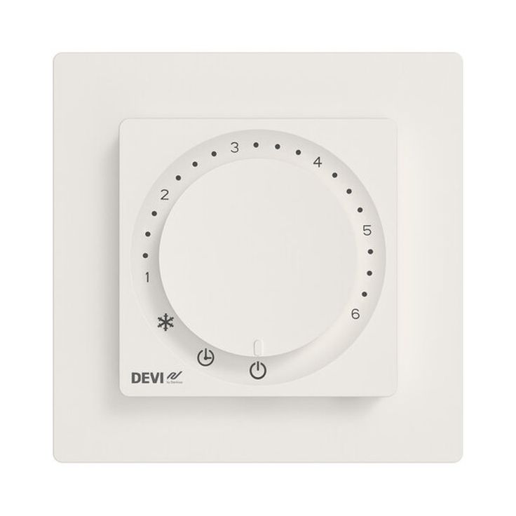 Lattiatermostaatti DEVIreg Basic Polar White