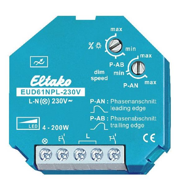 Valonsäädin/painikehimmennin Eltako, EUD61NPL-230V, ilman N-johdinta