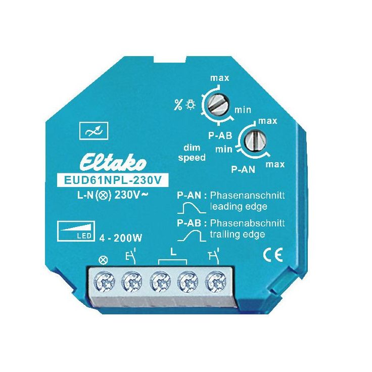 Valonsäädin/painikehimmennin Eltako, EUD61NPL-230V, ilman N-johdinta