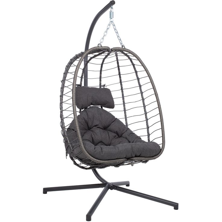 Hanging chair GRANVIN 90x114xH186cm, dark grey